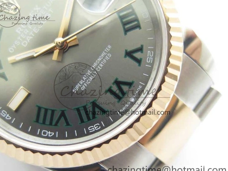 0110 Bold DateJust 36 SS RG 126231 BP Maker 1:1 Best Edition Gray Roman Dial on Oyster Bracelet 2513